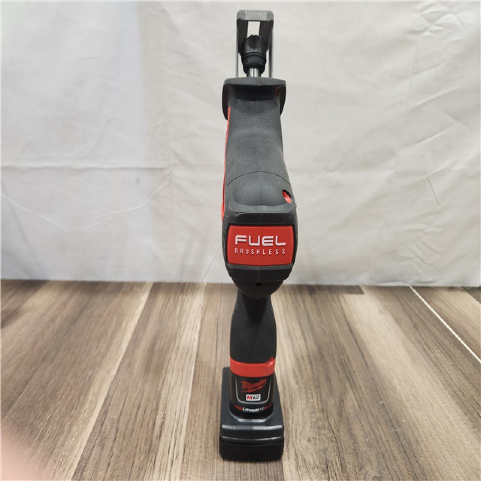 AS-IS- Milwaukee M12 FUEL 12-Volt Lithium-Ion Brushless Cordless HACKZALL Reciprocating Saw Kit W/ Free M12 2.0Ah Compact Battery