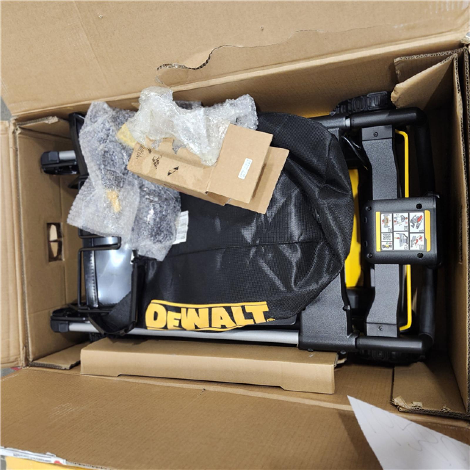 As-Is- DEWALT 2x20V MAX 21 in. Cordless Battery Powered Push Lawn Mower Kit with (2) 10 Ah Batteries and Chargers