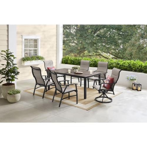 Phoenix NEW Hampton Bay Felton Falls 7-Piece Padded Sling Outdoor Dining Set
