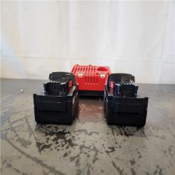 AS-IS- Milwaukee 18-Volt Lithium-Ion XC Starter Kit with Two 5.0Ah Batteries and Charger