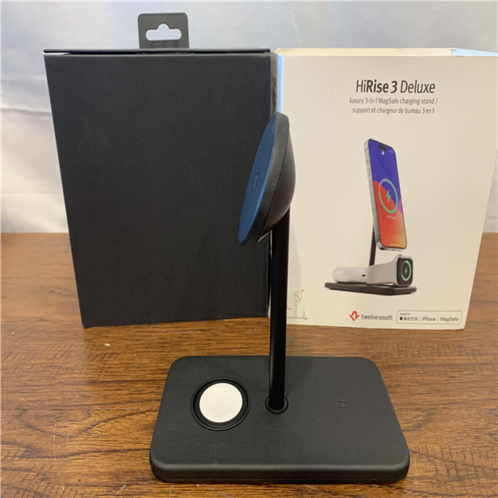Twelve South - HiRise 3 Deluxe 3-in-1 Desktop Charging Stand with MagSafe - Black