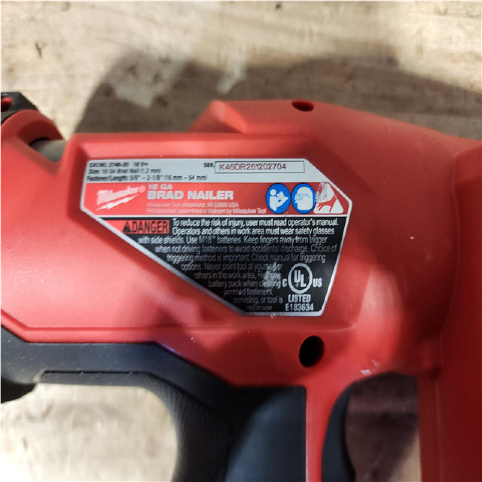HOUSTON LOCATION - AS - IS Milwaukee FUEL 18-Volt Lithium-Ion Brushless Cordless Gen II 18-Gauge Brad Nailer (Tool-Only)