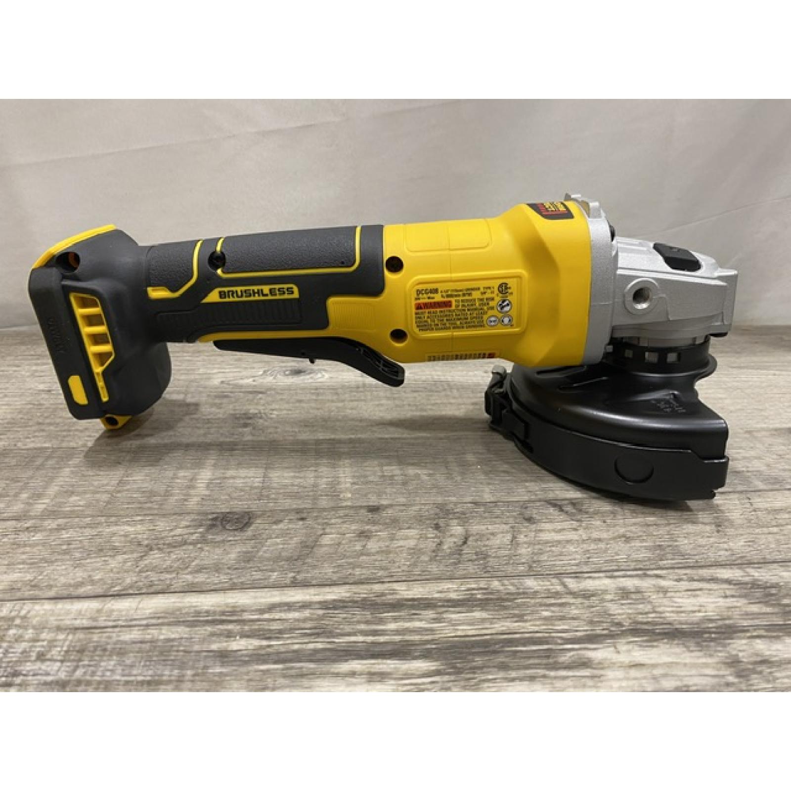 AS-IS DEWALT 20V MAX Cordless Brushless 4-1/2 in. Angle Grinder with Paddle Switch (Tool Only)