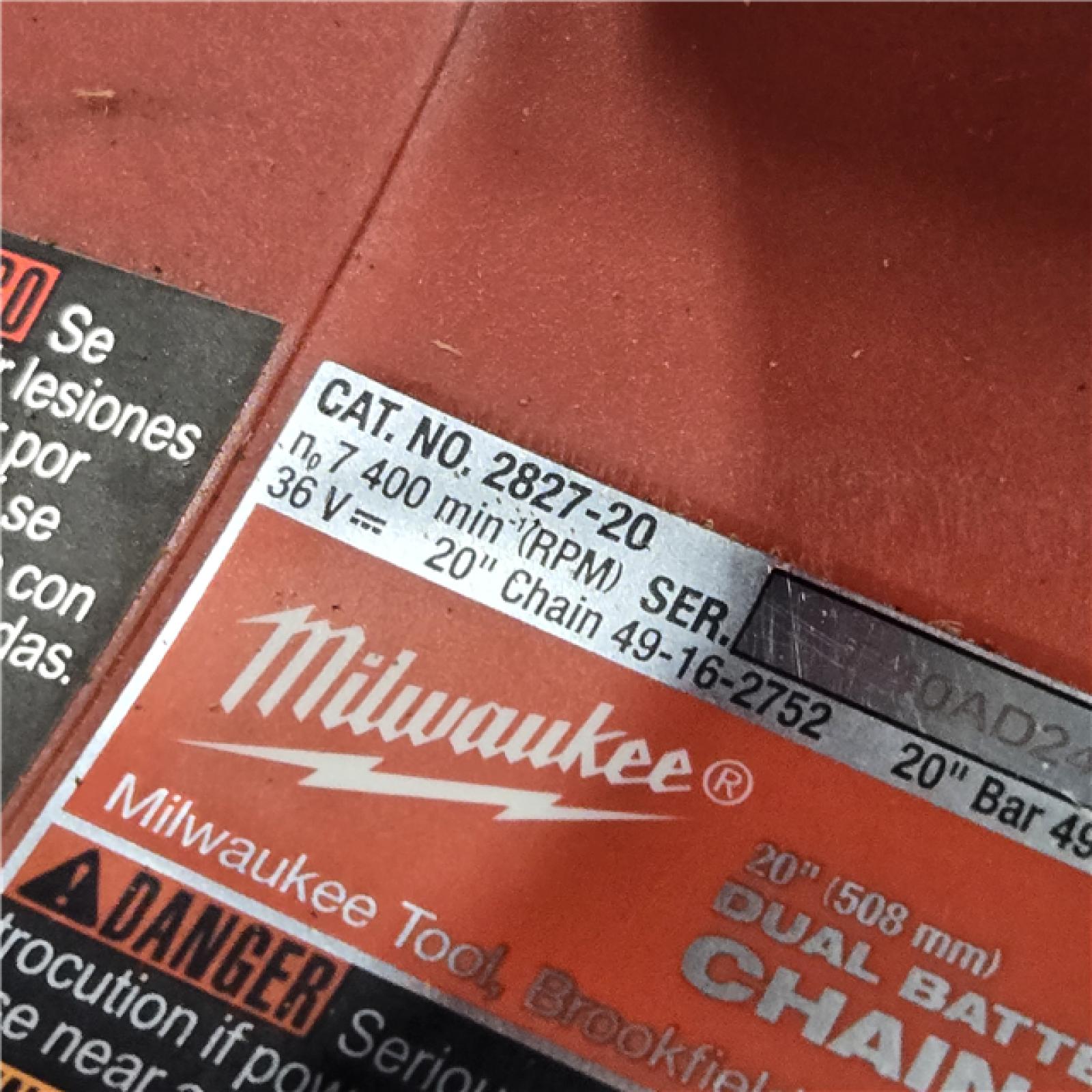 AS-IS Milwaukee M18 FUEL Cordless 20 in. Chainsaw Kit