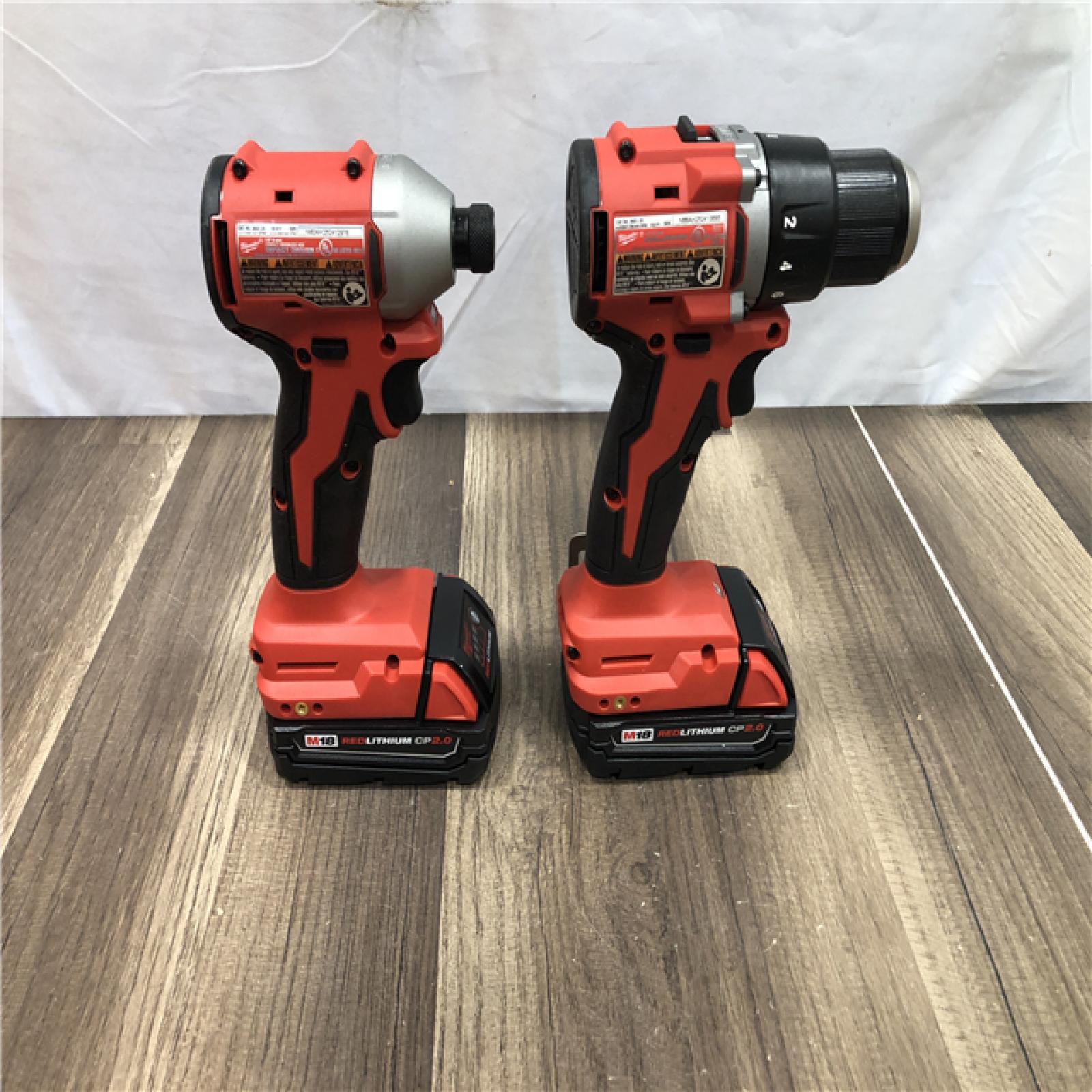 AS-IS Milwaukee 18V Lithium-Ion Brushless Cordless Compact Drill/Impact Combo Kit