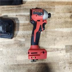 HOUSTON LOCATION - AS - IS Milwaukee 18-Volt Lithium-Ion Compact Brushless Cordless 1/4 in. Impact Driver Kit