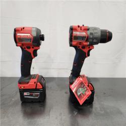 AS-IS- Milwaukee FUEL 18V Lithium-Ion Brushless Cordless Hammer Drill and Impact Driver Combo Kit