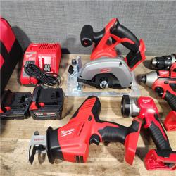 HOUSTON LOCATION - AS-IS MILWAUKEE 5 TOOL COMBO KIT W/ (2) BATTERY & CHARGER
