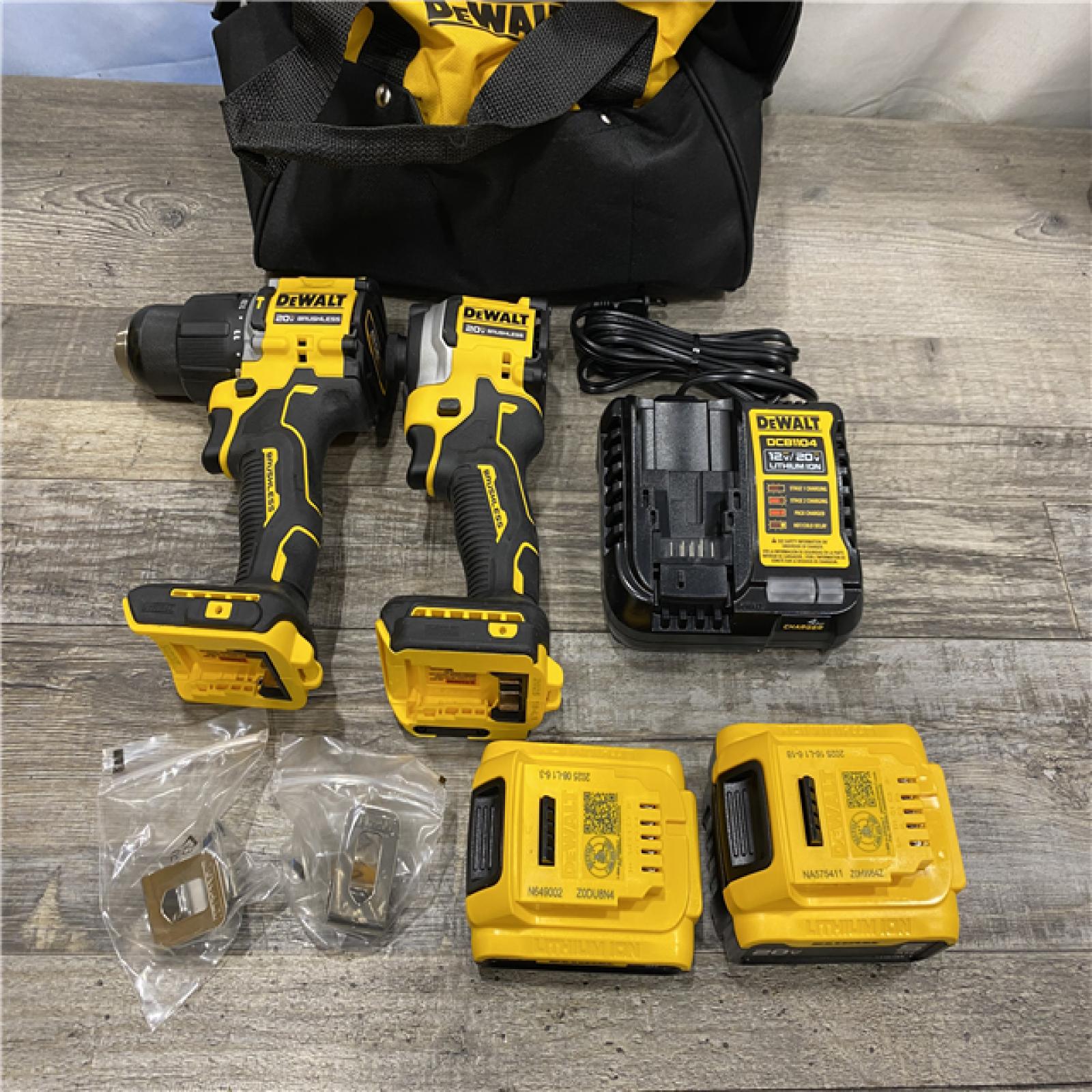 AS-IS DEWALT ATOMIC 20V MAX Lithium-Ion Cordless 2-Tool Combo Kit