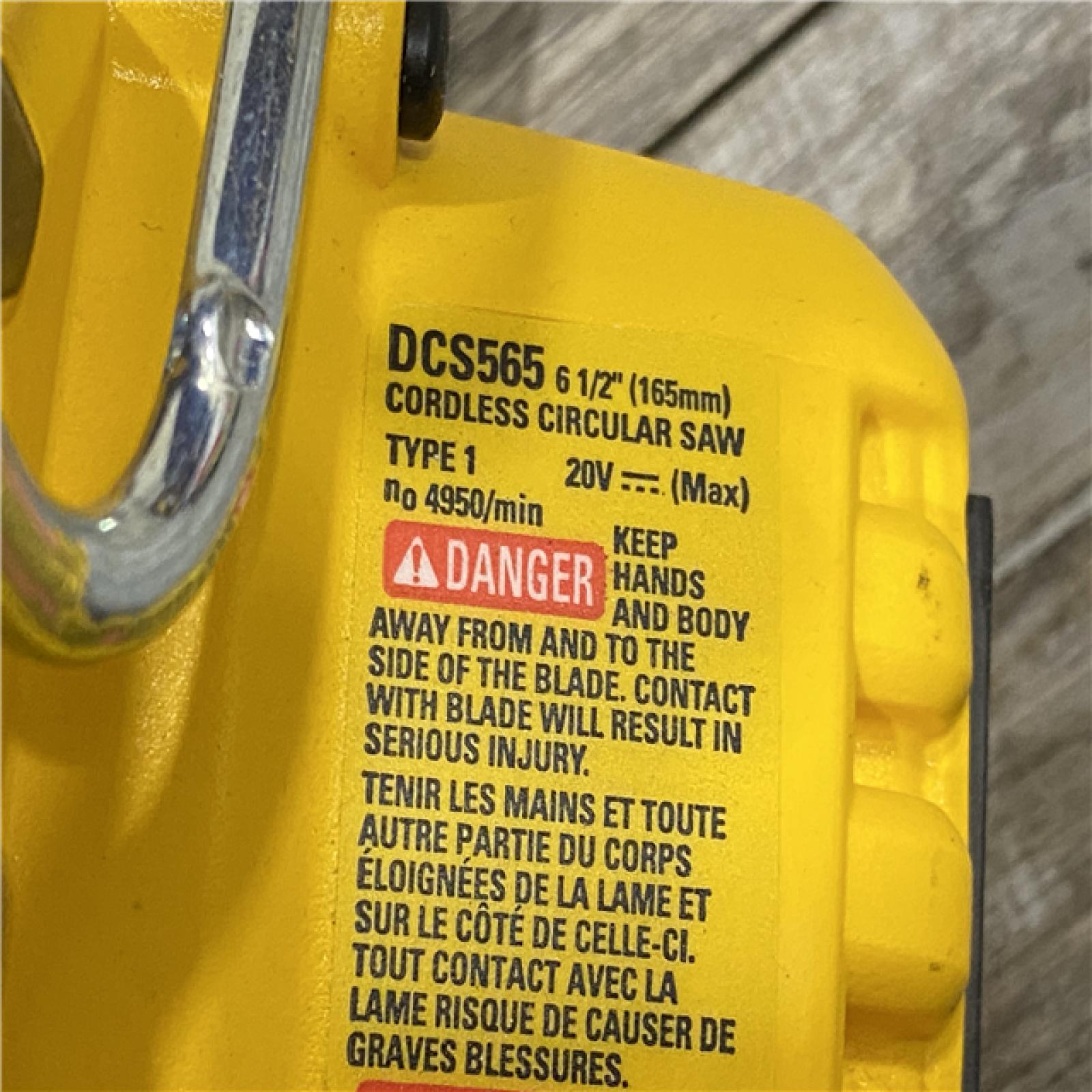 AS-IS DEWALT 20V MAX Cordless Brushless 6-1/2 in. Sidewinder Style Circular Saw (Tool Only)