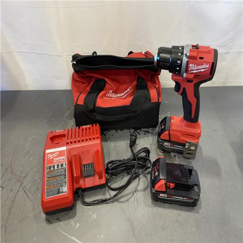 AS-IS - Milwaukee M18 18V Lithium-Ion Brushless Cordless 1/2 in. Compact Drill/Driver Kit