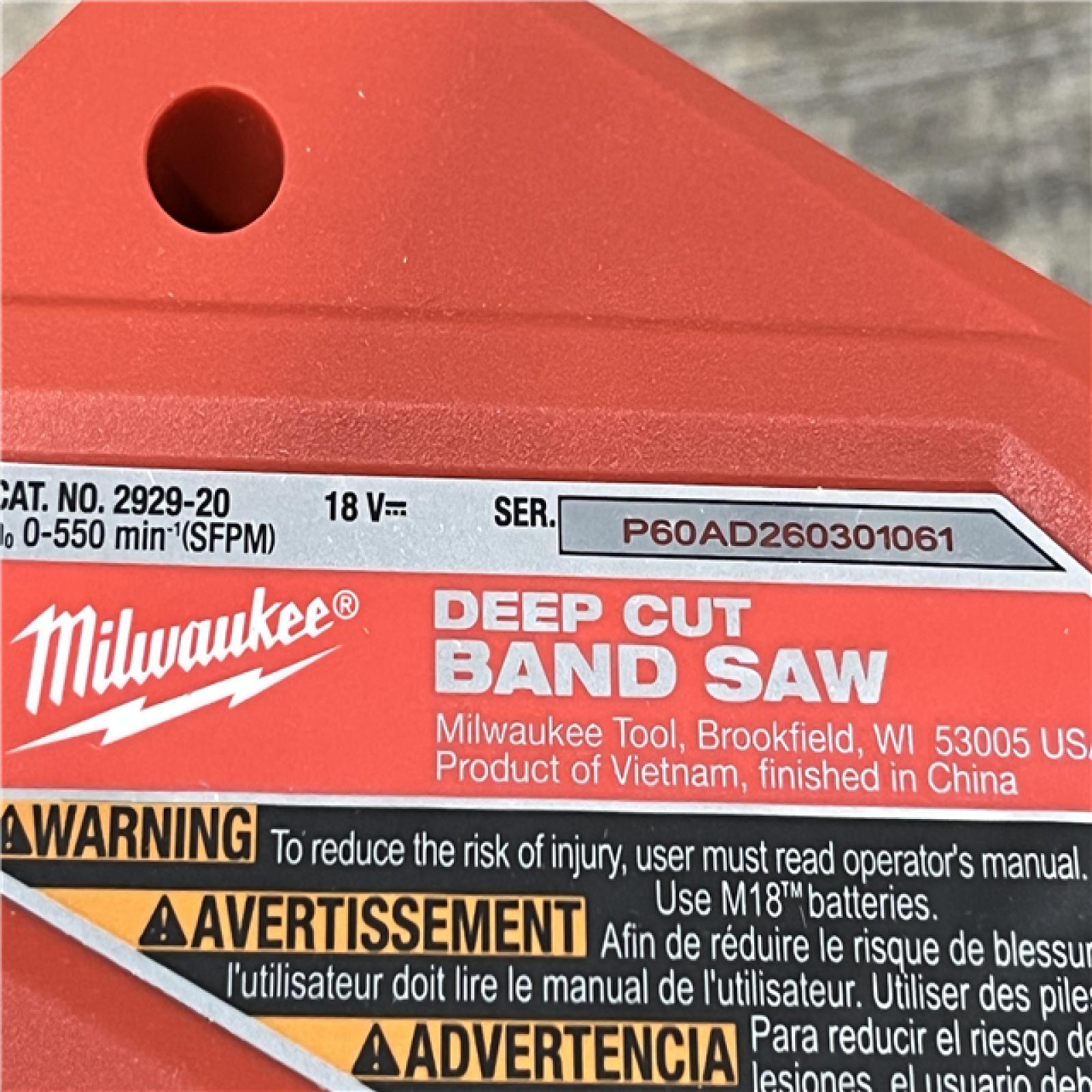 AS-IS Milwaukee FUEL 18V Lithium-Ion Brushless Cordless Deep Cut Band Saw (Tool-Only)
