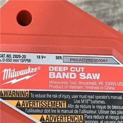 AS-IS Milwaukee FUEL 18V Lithium-Ion Brushless Cordless Deep Cut Band Saw (Tool-Only)