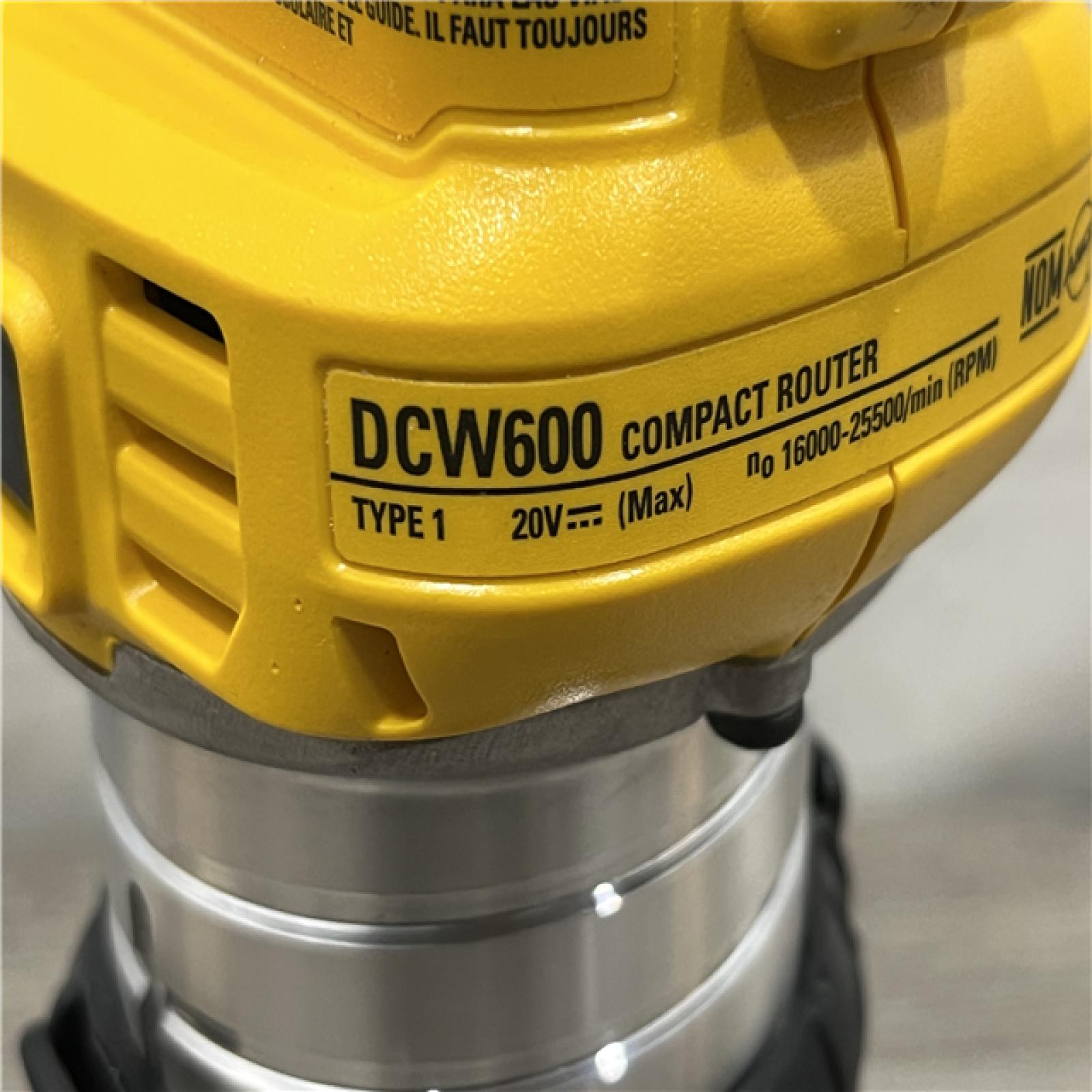 AS-IS DEWALT 20V MAX XR Cordless Brushless Fixed Base Compact Router (Tool Only)