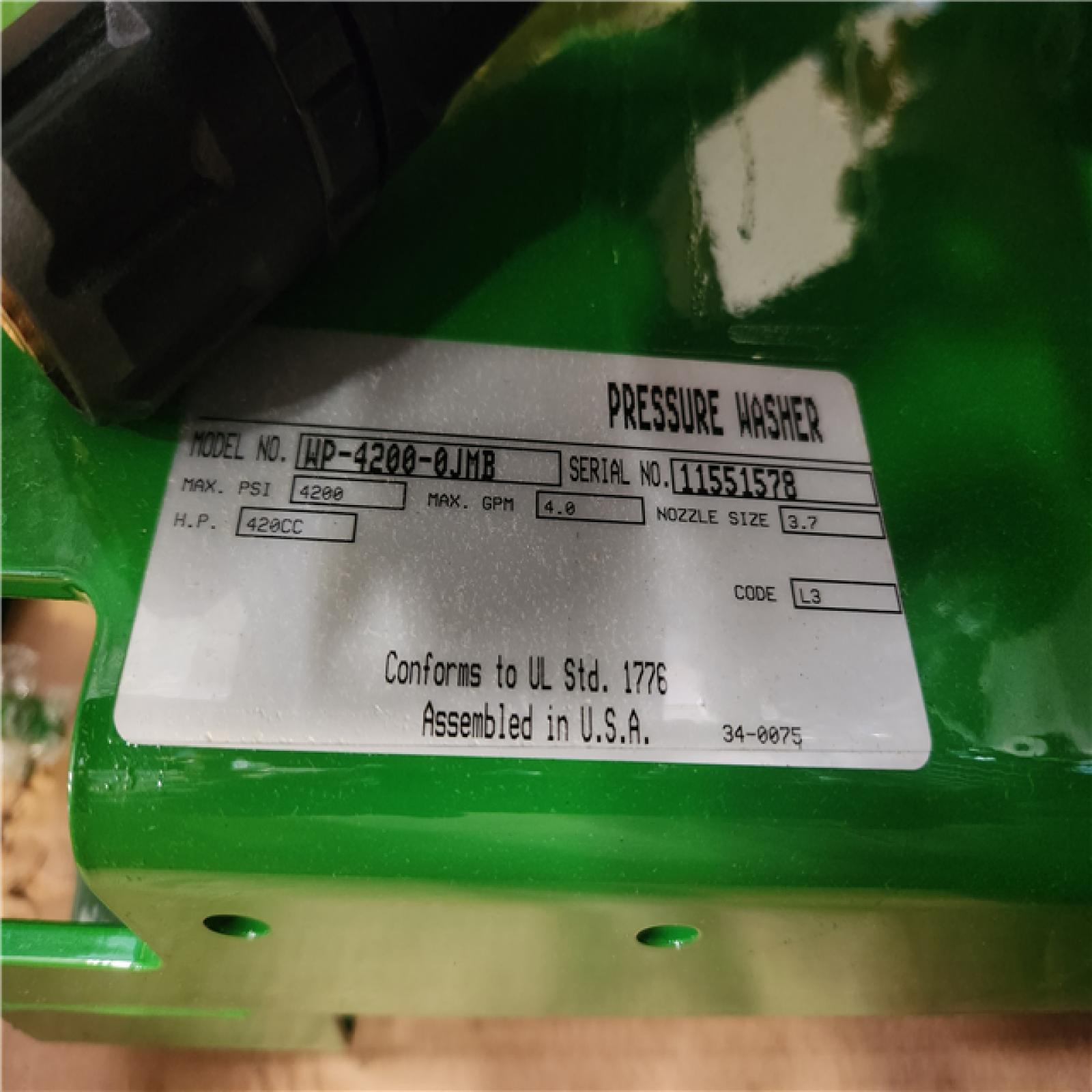 Phoenix John Deere 4200 PSI 4.0 GPM Gas Cold Water Pressure Washer