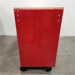 Phoenix Location 60 in. W x 22 in. D Standard Duty 12-Drawer Mobile Workbench Cabinet with Solid Wood Top in Gloss Red