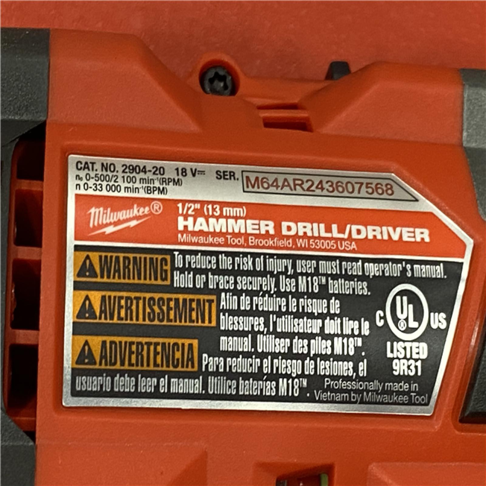 AS-IS Milwaukee FUEL 18V Lithium-Ion Brushless Cordless Hammer Drill and Impact Driver Combo Kit