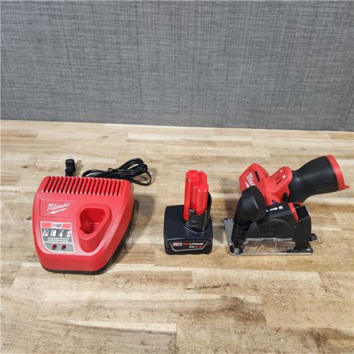 HOUSTON LOCATION - AS - IS Milwaukee FUEL 12V Lithium-Ion Brushless Cordless 3 in. Cut Off Saw W/ BATTERY & CHARGER
