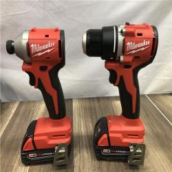 AS-IS Milwaukee 18V Lithium-Ion Brushless Cordless Compact Drill/Impact Combo Kit