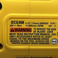 AS-IS DEWALT 20V MAX Cordless Brushless 4-1/2 in. Angle Grinder with Paddle Switch (Tool Only)