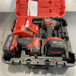 AS-IS - MILWAUKEE FUEL 18V Lithium-Ion Brushless Cordless Hammer Drill and Impact Driver Combo Kit