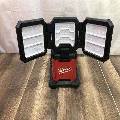AS-IS Milwaukee 18-Volt Lithium-Ion Cordless 4500 Lumens ROVER Dual Power Triple-Panel Flood & Area Light (Tool-Only)