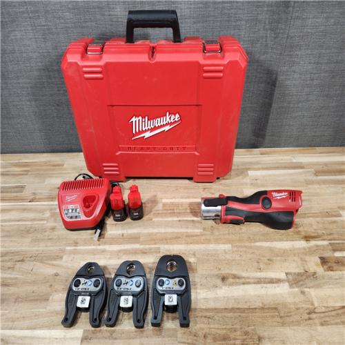 HOUSTON LOCATION - AS-IS (APPEARS LIKE NEW) M12 12-Volt Lithium-Ion Force Logic Cordless Press Tool Kit (3 Jaws Included) with Two 1.5 Ah Battery and Hard Case