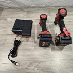 AS-IS MILWAUKEE FUEL 18V Lithium-Ion Brushless Cordless Hammer Drill and Impact Driver Combo Kit (2-Tool) with 2 Batteries