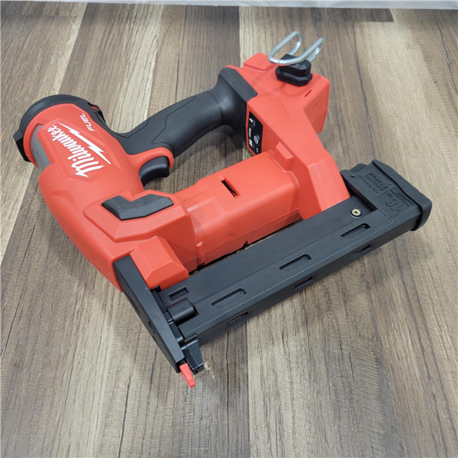 AS-IS MILWAUKEE M18 FUEL 18-Volt Lithium-Ion Brushless Cordless 18-Gauge 1/4 in. Narrow Crown Stapler (Tool-Only)