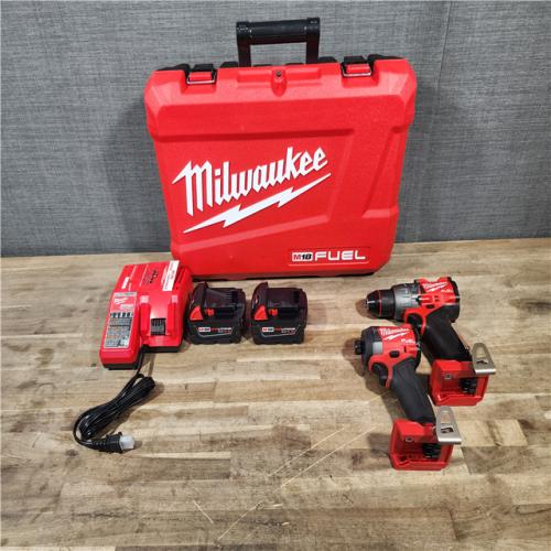 HOUSTON LOCATION - AS-IS (APPEARS LIKE NEW) MILWAUKEE FUEL 18V Lithium-Ion Brushless Cordless Hammer Drill and Impact Driver Combo Kit