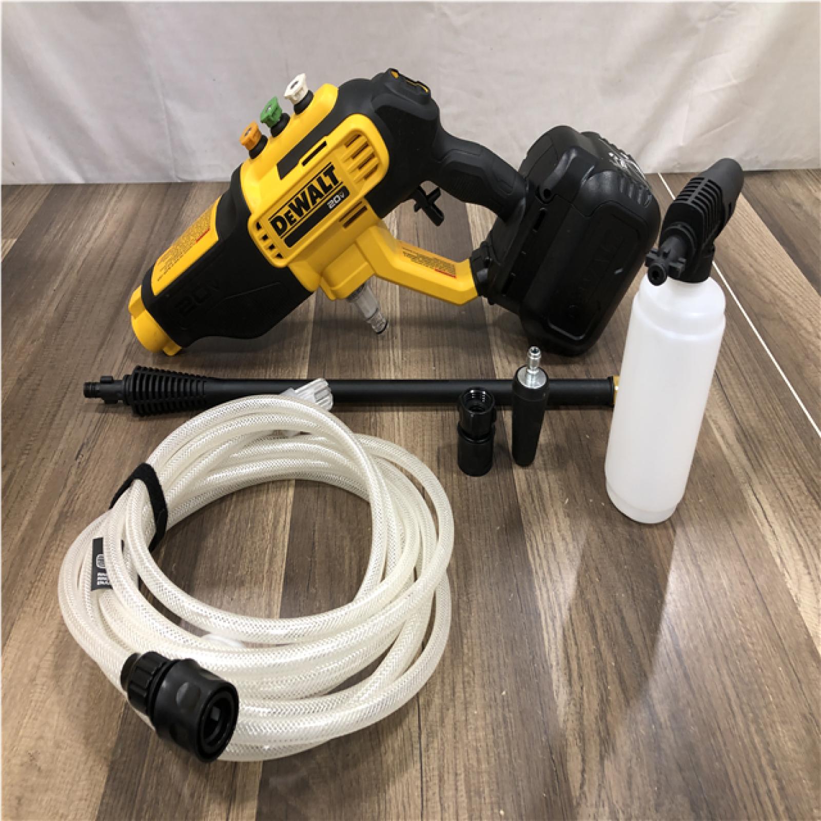 AS-IS DEWALT 20V MAX 550 PSI 1.0 GPM Cold Water Cordless Power Cleaner with 4-Nozzles (Tool Only)
