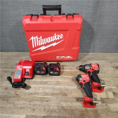 HOUSTON LOCATION - AS-IS (APPEARS LIKE NEW) MILWAUKEE FUEL 18V Lithium-Ion Brushless Cordless Hammer Drill and Impact Driver Combo Kit