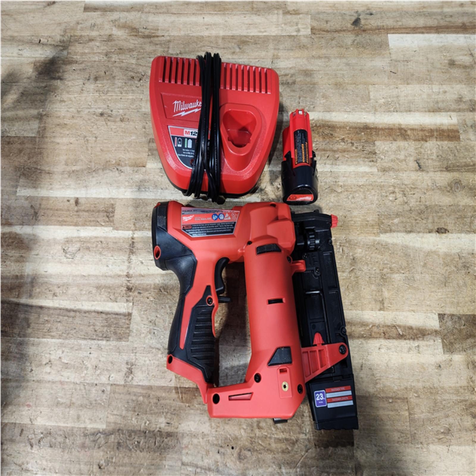 Houston Location AS-IS Milwaukee Pin Nailer and Battery and Charger