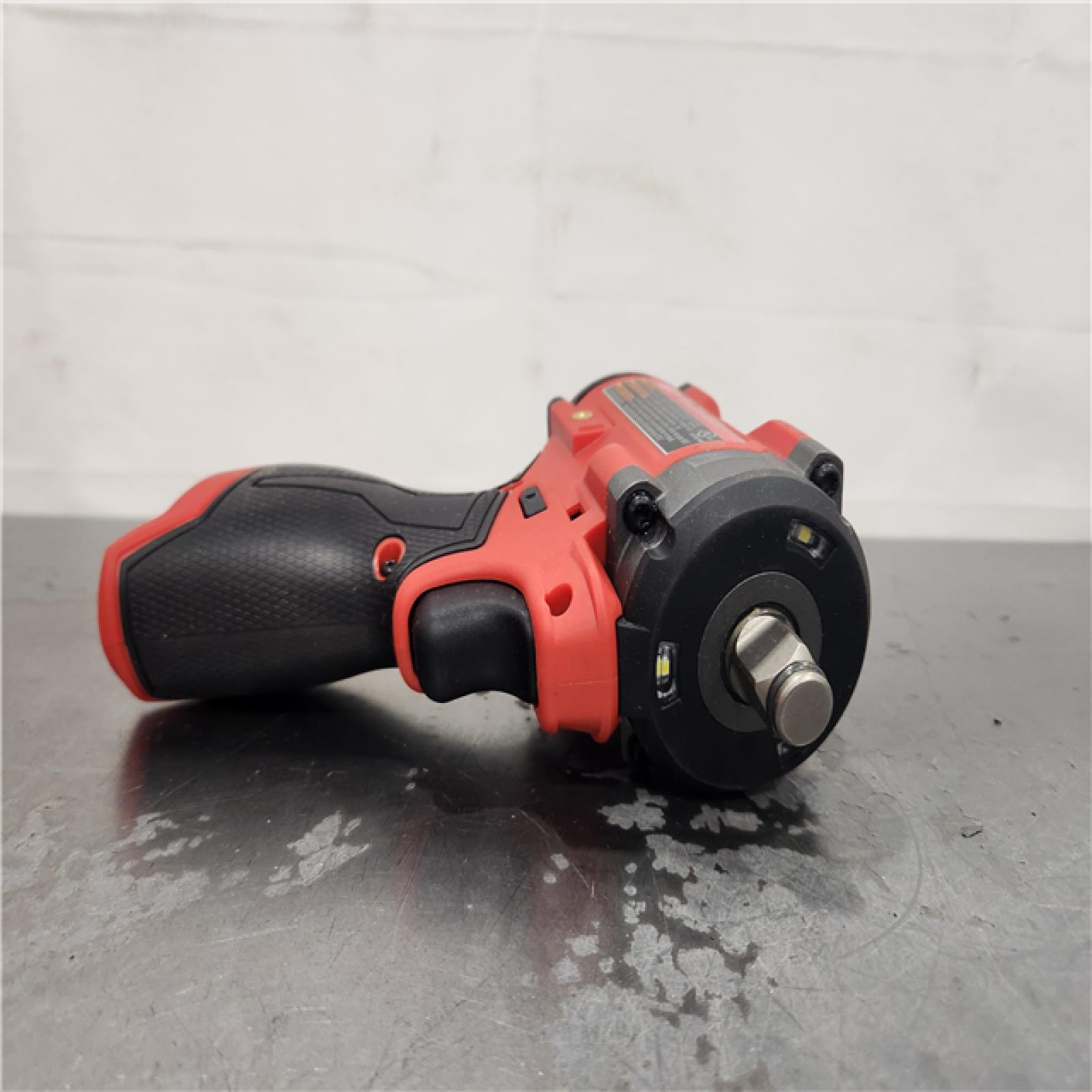 AS-IS- Milwaukee M12 FUEL 12V Lithium-Ion Brushless Cordless Stubby 1/2 in. Impact Wrench (Tool-Only)
