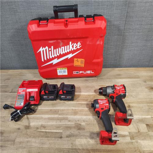 HOUSTON LOCATION - AS-IS MILWAUKEE FUEL 18V Lithium-Ion Brushless Cordless Hammer Drill and Impact Driver Combo Kit (2-Tool) with 2 Batteries
