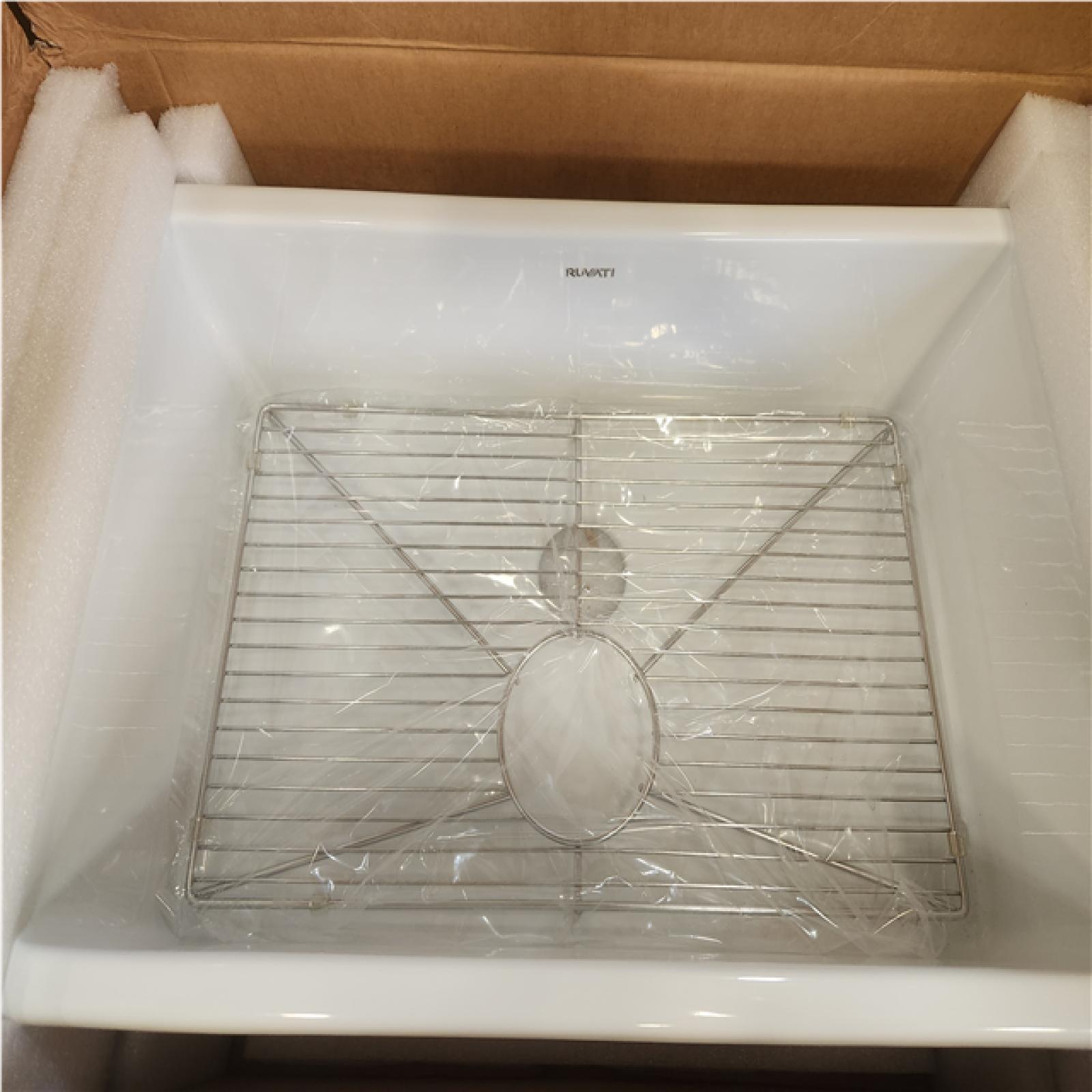 Phoenix NEW Ruvati Fiamma 30 in. Undermount Single Bowl Fireclay Kitchen Sink in White
