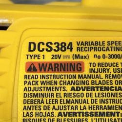 AS-IS DEWALT 20-Volt XR Cordless Reciprocating Saw (Tool Only)