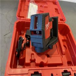 AS-IS - MILWAUKEE 100 Ft. REDLITHIUM Lithium-Ion USB Green Rechargeable Cross Line Laser Level Kit