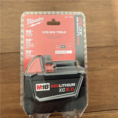 CALIFORNIA NEW SEALED MILWAUKEE M18 RED LITHIUM XC 5.0 BATTERY (1)