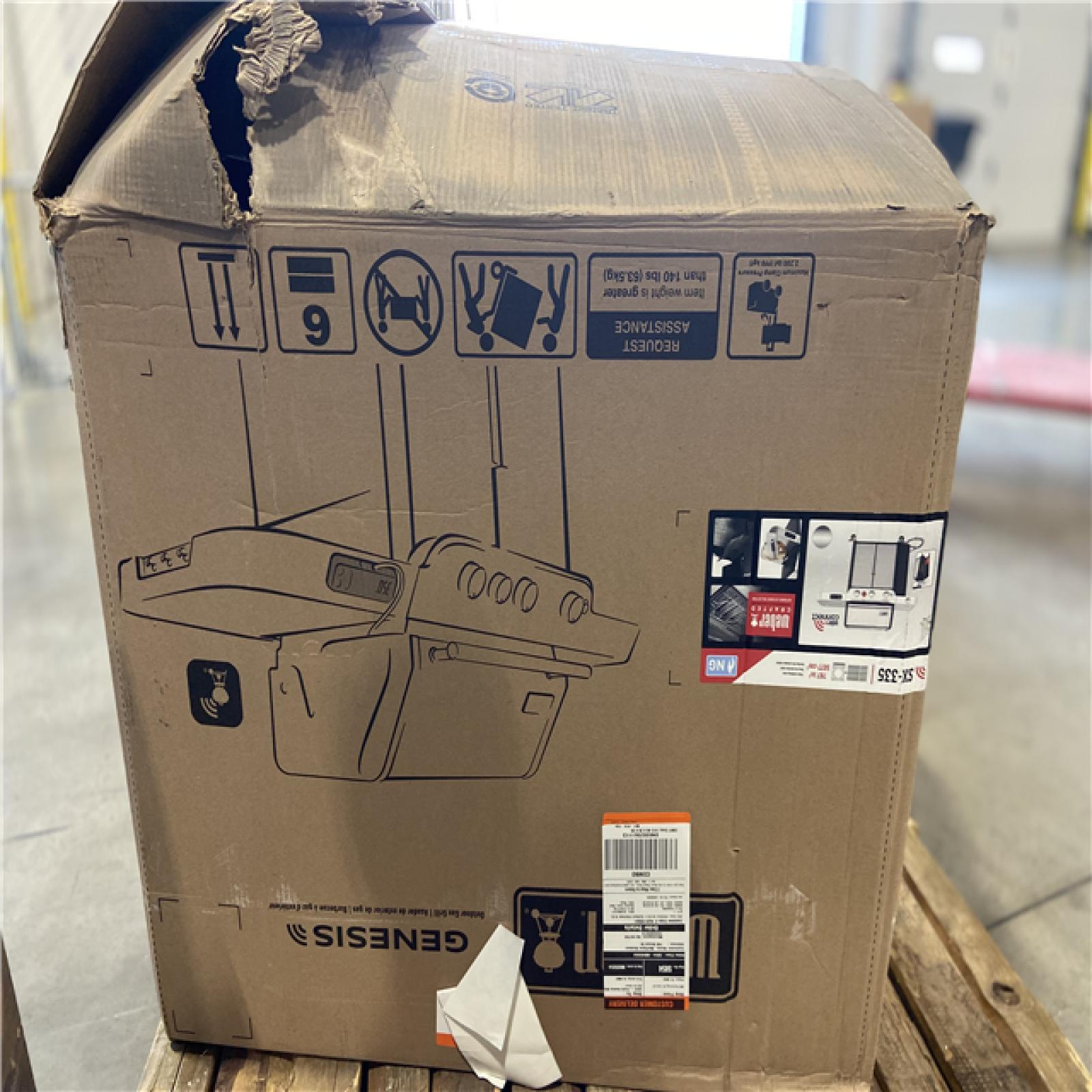 DALLAS LOCATION - Weber Genesis Smart SX-335 3-Burner Natural Gas Grill in Stainless Steel with Side Burner