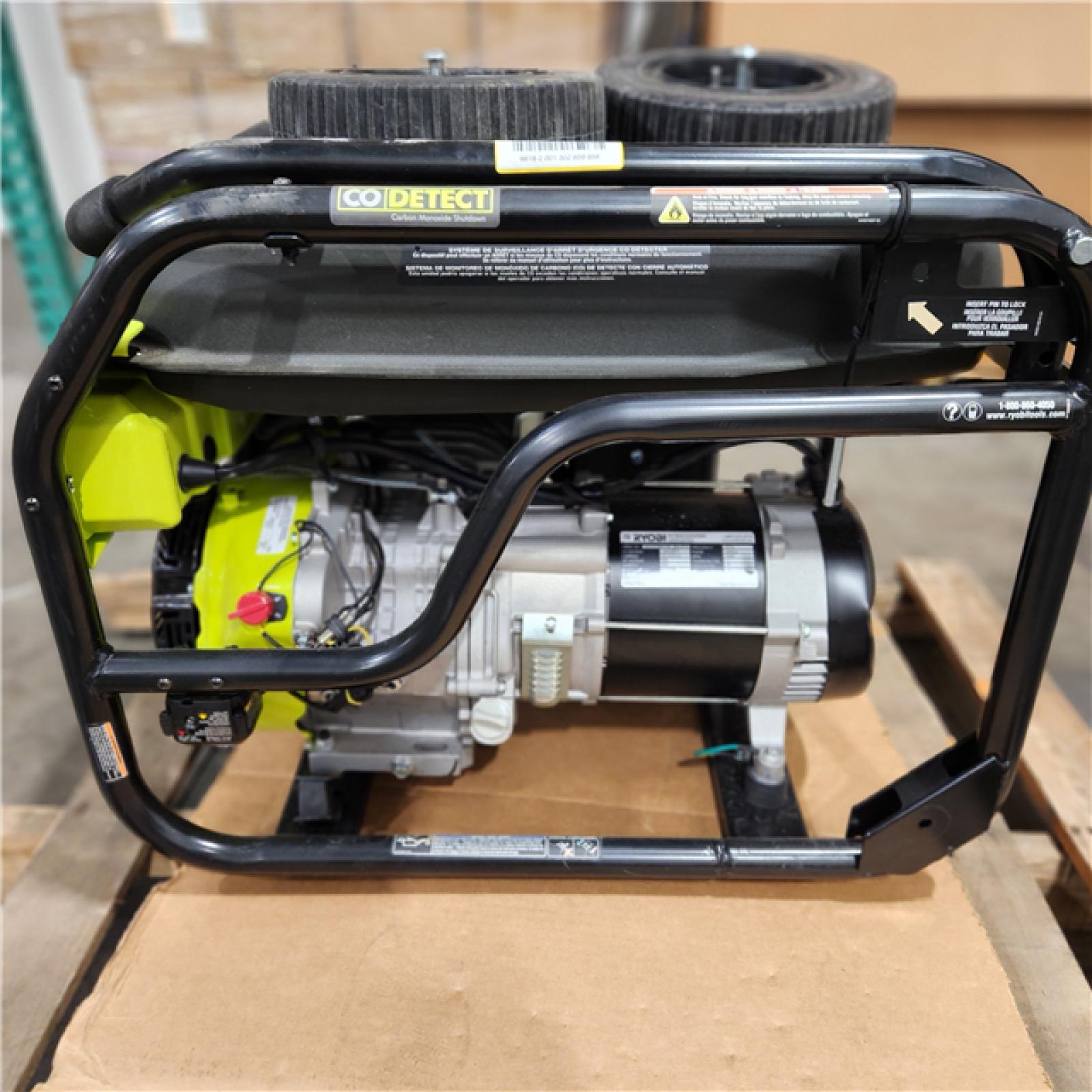 Dallas Location - As-Is RYOBI 6500-Watt Gasoline Powered Portable Generator