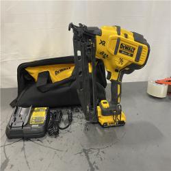 AS-IS- DeWalt 20V 16 Gauge Cordless Angled Finish Nailer Kit W/ 2Ah Battery