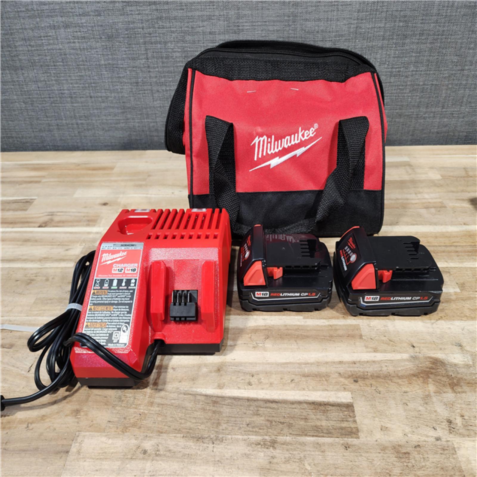 HOUSTON LOCATION - AS-IS Milwaukee M18 18V Lithium-Ion Cordless Drill Driver/Impact Driver Combo Kit