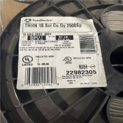 DALLAS LOCATION - Southwire 2,500 ft. 10 Gray Solid CU THHN Wire PALLET-(6 UNITS) (SEE NOTES)