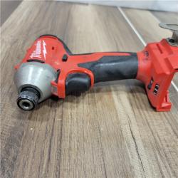 AS-IS Milwaukee  M18 18V Lithium-Ion Compact Brushless Cordless 1/4 in. Impact Driver (Tool-Only)