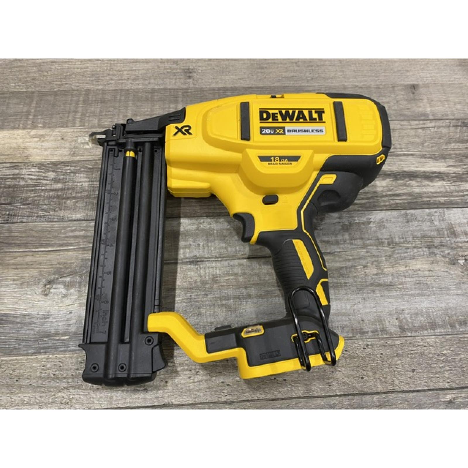 AS-IS DEWALT 20V MAX XR Lithium-Ion Electric Cordless 18-Gauge Brad Nailer (Tool Only)