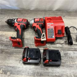 AS-IS Milwaukee 18V Lithium-Ion Cordless Drill Driver/Impact Driver Combo Kit