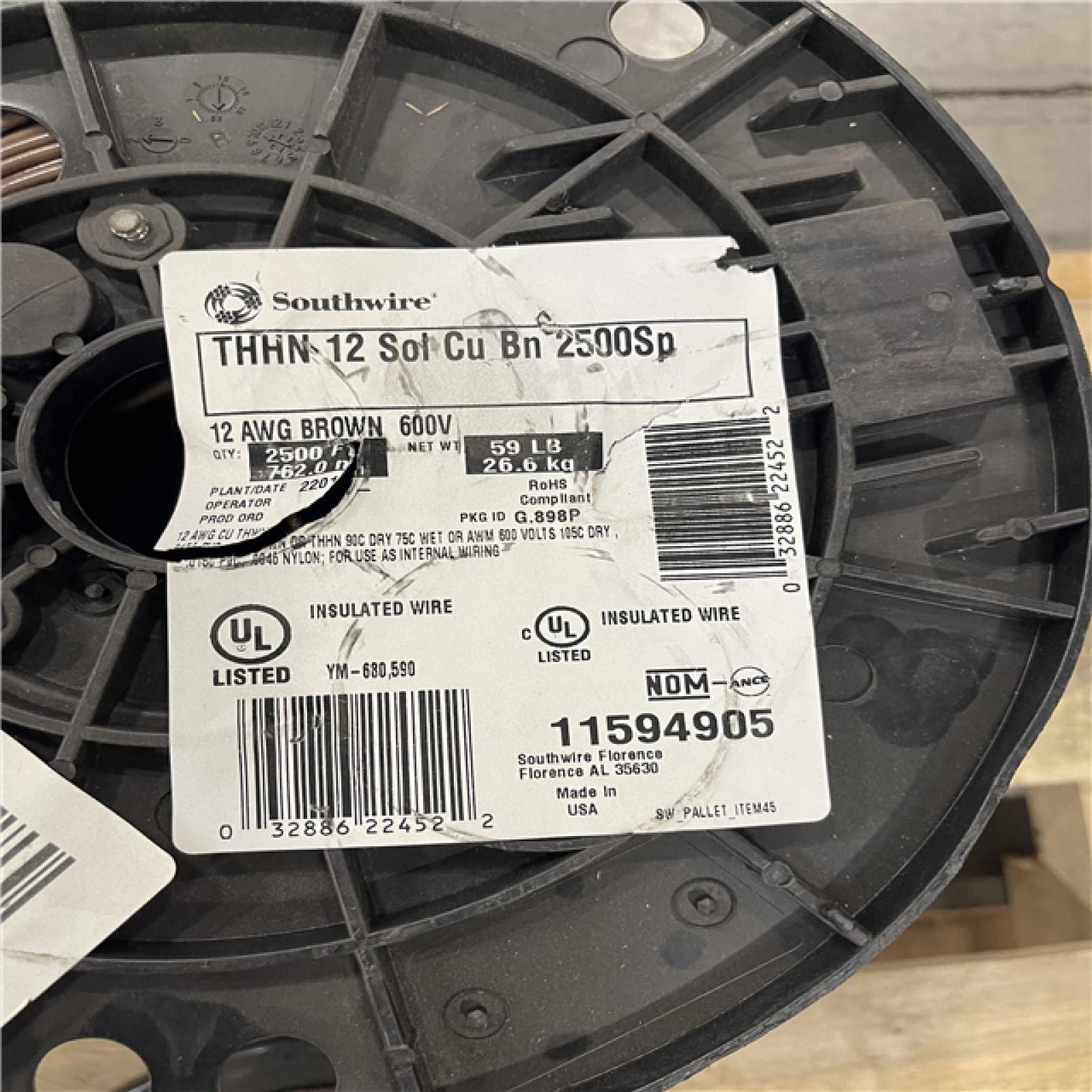 DALLAS LOCATION - Southwire BROWN MIXED WIRE PALLET-(6 UNITS)