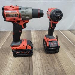 AS-IS Milwaukee M18 FUEL 18V Lithium-Ion Brushless Cordless Hammer Drill and Impact Driver Combo Kit (2-Tool) with 2 Batteries