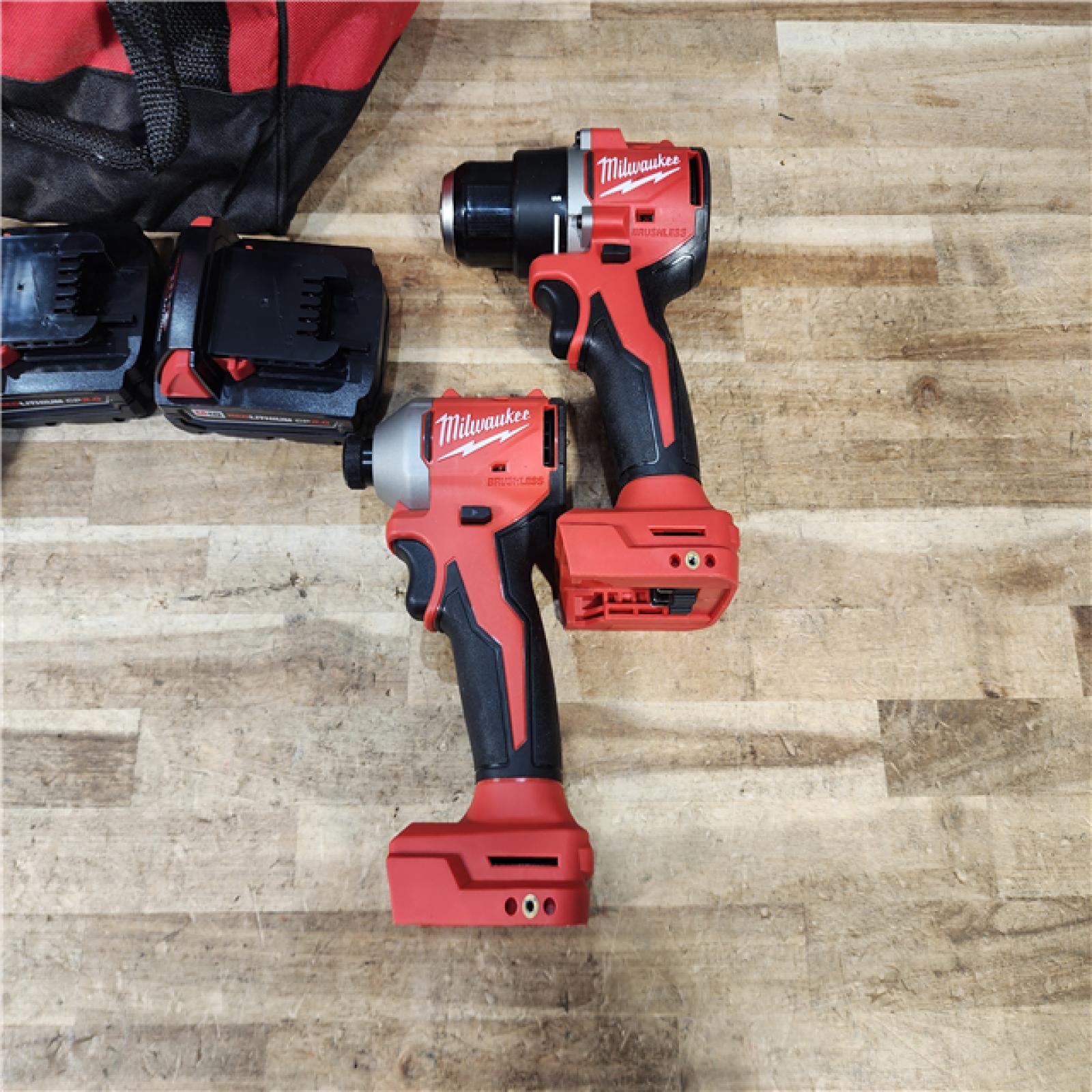 HOUSTON LOCATION - AS - IS Milwaukee 2 Tool Combo Kit W/ (2) Battery & Charger